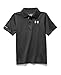Under Armour Boy's Match Play Polo, Carbon Heather/White , Youth X-Large