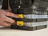 Stanley FatMax Soft Tool Organiser Black Open Structure Pockets Waterproof Base view 3