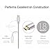 Reversible Braided Micro USB Cable, BlitzWolf 3ft Double Sided Plugable USB Micro B Charger and Data Cord for Android Phone, Samsung Galaxy S6 Edge, Note 5 Edge, HTC M9, Xperia Z3 Z2, Moto X (Black)