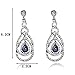 Cute Hollow Crystal Rhinestone Teardrop 8-Shaped Long Dangle Earrings for Women Fashion Strand Jewelry
