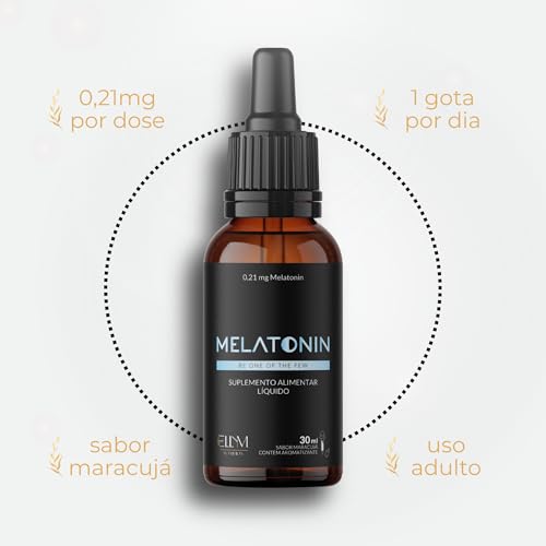 Melatonina em Gotas Sublingual 90ml Maracujá ELLYM NUTRITION Rápida Absorção Efeito Imediato 0,21mg Melatonin por Gota