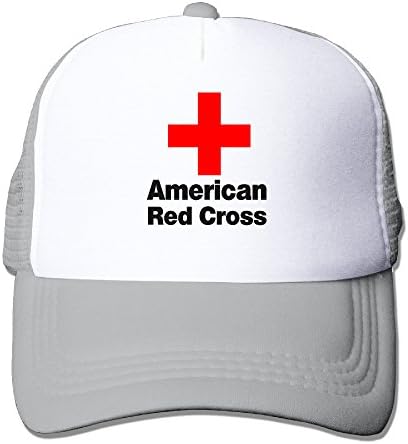Adult Unisex American Red Cross Ash Trucker Hats Adjustable