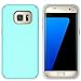 S7 Edge Case, Galaxy S7 Edge Case, MagicSky Slim Corner Protection Shock Absorption Hybrid Dual Layer Armor Defender Protective Case Cover for Samsung Galaxy S7 Edge (Cyan)