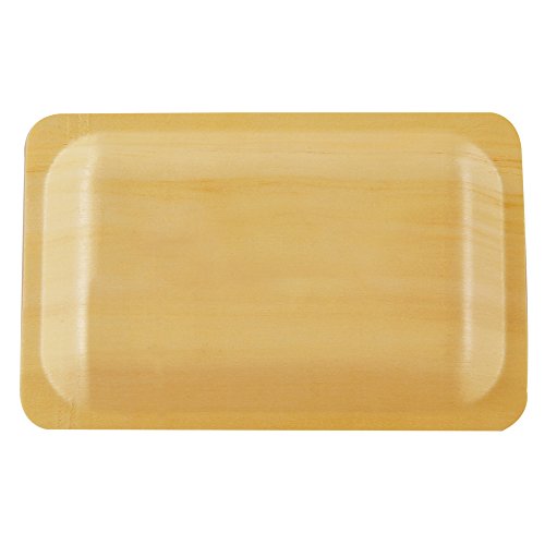 Wooden Plates Disposable. Party Pack of 150 EcoFriendly Dinnerware