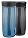 Contigo SnapSeal Byron Double-Wall Plastic Travel Mugs, 16 oz, Monaco and Black, 2-Pack