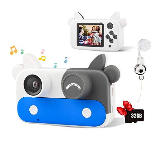 Kinderkamera,Kinder Digitalkamera Spielzeug 2 Zoll HD-Bildschirm 1080P Kinder Fotoapparat Tragbar Videokameras Kamera…