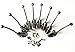 8 Pieces Coat Hooks Wall Mounted 35 LB Utility Hooks Heavy Duty Cup Metal Hooks Dual Robe Hook Rustic Hooks Double Hooks Coat Hanger 18 Pieces Screws (Bronze Color)