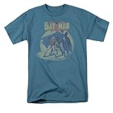 Batman & Robin In The Spotlight Slate Blue Mens T-shirt