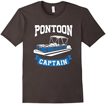 Mens Pontoon Captain Shirt Pleasure Boat Family Tri Toons Tshirt 2XL Asphalt