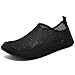 CIOR Men and Women Barefoot Skin Aqua Shoes Anti-Slip Multifunctional Water Shoes for Beach Pool Surf Yoga Exercise,CT18M,Black,38.39