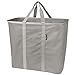 CleverMade Collapsible Laundry Tote, Large Foldable Clothes Hamper Bag, LaundryCaddy CarryAll XL Pop Up Storage Basket with Handles, Grey