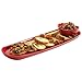 Rachael Ray Stoneware Baguette Tray with Dipping Cup, Red