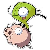 Invader Zim flying Vynil Car Sticker Decal - Select Size