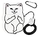 Joyleop(White Finger Cat) Compatible with Airpods 1/2 Case Cover,3D Cute Cartoon Animal Funny Fun Cool Kawaii Fashion,Soft Silicone Airpod Character Skin Ring Girls Boys Teens,Case for Air pods 1&2