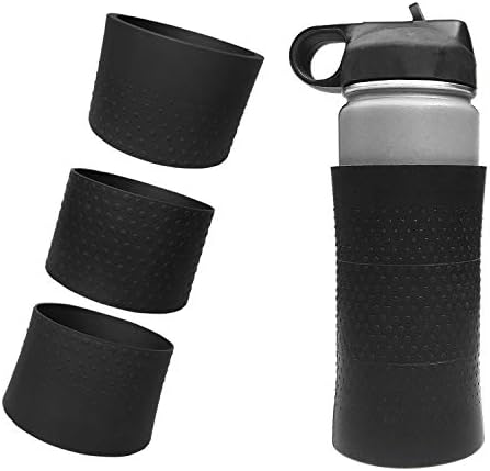 Chanvoo Protective Silicone Boot Fit 17-24 oz for Hydro Flask and Simple Modern, 3-Piece Set Multiple Combinations Anti-Slip Flex Water Bottle Sleeve/Bottom Cover