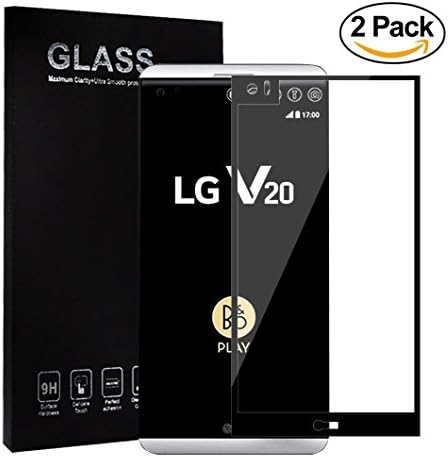 [2 Packs]Bomxy for LG V20 Screen Protector Tempered Glass ,Anti-Scratch, Bubble Free, with Lifetime Replacement Warranty (Black)