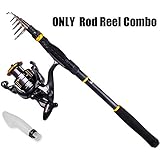 Sougayilang Fishing Rod Reel Combos Carbon Telescopic Fishing Rod Pole with Spinning Reel Line Lures Accessories Combo Sea Saltwater Freshwater Fishing Rod Kit (Rod+ Reel, 1.8M 5.91Ft Rod+WQ2000 Reel)