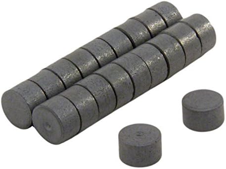 Magnet Expert FD1006-20 10mm Dia x 6mm Thick Y10 Ferrite Magnets-0.114kg Pull (Pack of 20), 15x10x3 cm, Charcoal