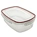Rubbermaid Lock-Its Rectangular Food Storage Container with Easy Find Lid, 2.5 Gallon, Racer Red