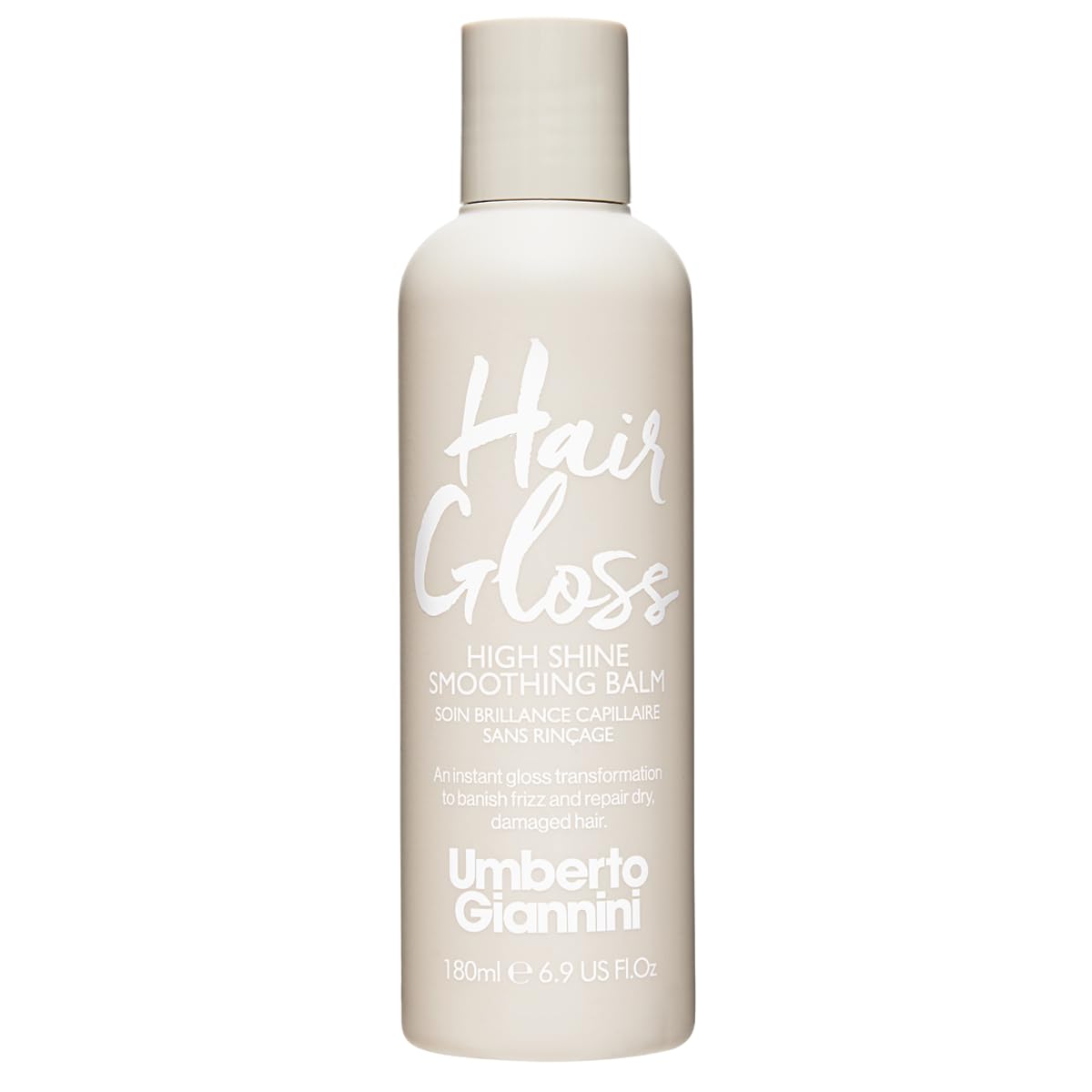 Umberto Giannini Hair Gloss High Shine Smoothing Balm Leave-In Conditioner 180ml, Glass Hair Finish for Frizzy and Damaged Hair, Vegan, Cruelty Free, & Sulphate Free