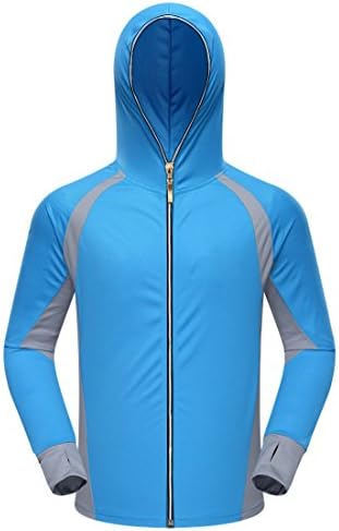 Men UV Quick-Drying Jackets Breathable Fishing Clothes Bamboo Charcoal Mosquito Clothing(XL)