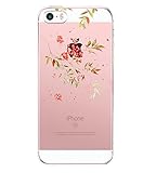 iPhone 5/5s/SE Case TPU Silicone Rubber Cute Anti-Scratch Slim Ultra Protective Clear Shock-Absorption Bumper Soft Amusing Design for Apple i Phone5 Cover (Color5