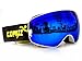 Kids Ski Goggles, COPOZZ Children Snow Glasses with Detachable Wide Vision Double Anti-fog Spherical Lens UV400 Protection for Youth Girls Boys Skiing Snowboarding Outdoor Sport