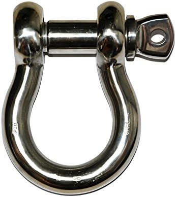 ORS - 1-1/8" Shackle with 1-1/4" PIN Stainless Steel Us-type D Ring Shackles - T-304 Very Large Monster Shackle