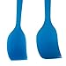 Sinide Silicone Spatulas Set - 3 Piece Cooking Utensils Professional Grade Scraper Heat-Resistant Non Stick Rubber Spatula - Baking Spoon Kitchen Tool with One Piece Seamless Design (Blue)