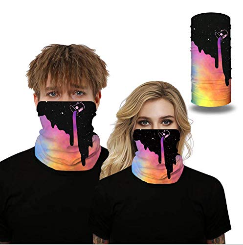 Seahouse 9Pcs Neck Gaiter Seamless Headband Face Mask Bandanas Balaclavas for Dust Outdoors Fishing Sports Running Women Men