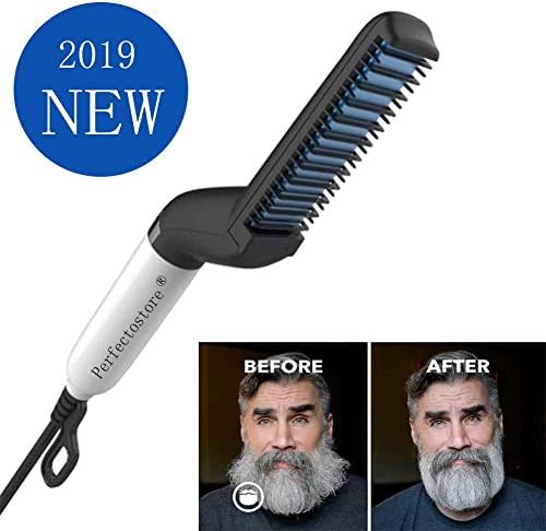 Electric Hair Comb, Quick Beard Straightener Comb, Styling Comb Hair Curlers, Hair Straightener, Magic Massage Comb Beard Straightener Multifunctional Hair Comb Electric Hair Tool for Me
