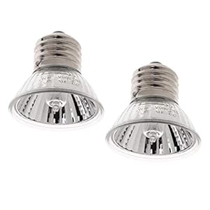 2 Pz 75W Lampada di Basking del Calore Lampade Riscaldante Alogena UVA UVB per Rettilari Animali Domestici Marca: perfk 2 Pz 75W Lampada di Basking del Calore Lampade Riscaldante Alogena UVA UVB per Rettilari Animali Domestici