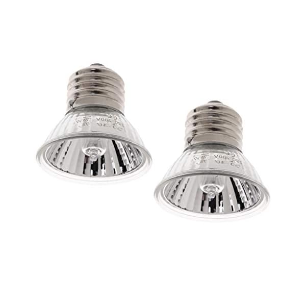 2 Pz 75W Lampada di Basking del Calore Lampade Riscaldante Alogena UVA UVB per Rettilari Animali Domestici Marca: perfk 2 Pz 75W Lampada di Basking del Calore Lampade Riscaldante Alogena UVA UVB per Rettilari Animali Domestici