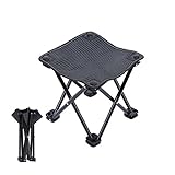 BiBOSS Mini Folding Stool Portable Square Stools Foldable Chair with Carry Bag, Lightweight Outdoor Folding Chair for Camping Fishing Travel Hiking Garden, 10.2×10.2 Inch