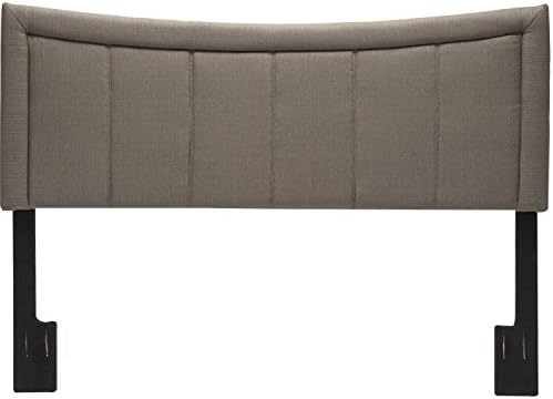 AZUFI Linen Upholstered Headboard,3 Height Adjustments,Modern Padded Design Classic Deluxe Cushioned Fabric Headboard For King/Eastern/California King Size (Pepper)