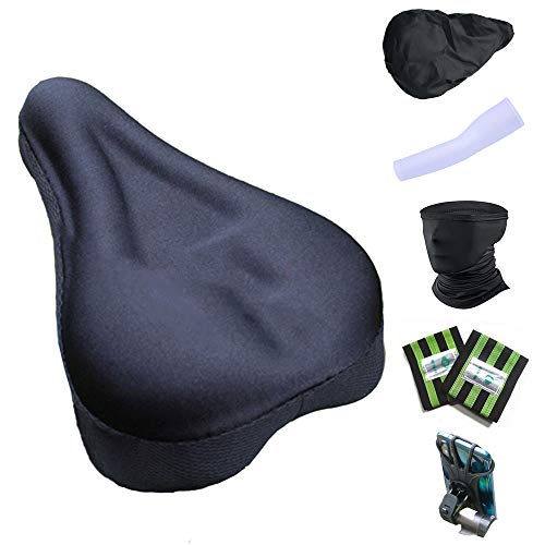 Bike Seat Cushion Cover, Narrow Exercise Bicycle Seat Cover Padded