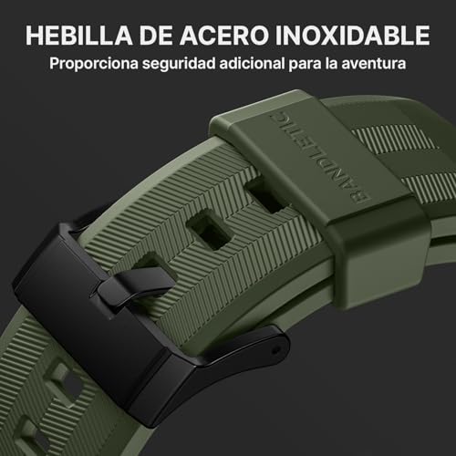 Bandletic Compatible with Apple Watch Band Ultra 3 2 1 49mm, Soft Silicone Sport Comfort Resistant Breathable Band with Protective Film, Only for iWatch Ultra 49mm Bands for Men Women