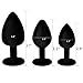 3 Pcs Silicone Different Size Adult Toys Anàl' Trainer Kit Butt Pl'ug for Women (Black1)