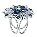 SIYWINA Fashion Scarf Ring Buckle Scarf Clip Triple Slide Jewelry Shiny Clothing