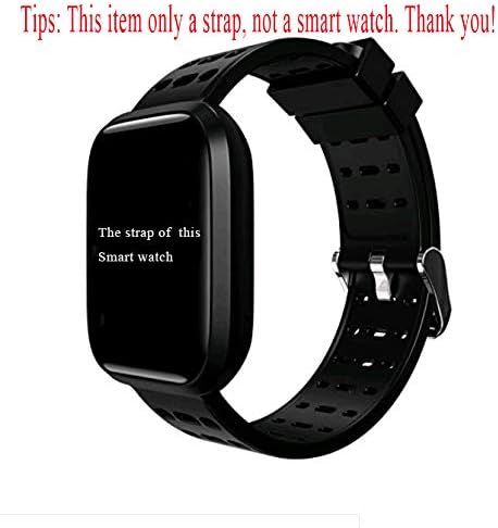 UWINMO Smart Watch Band Silicone Fitness Tracker Strap (Black)