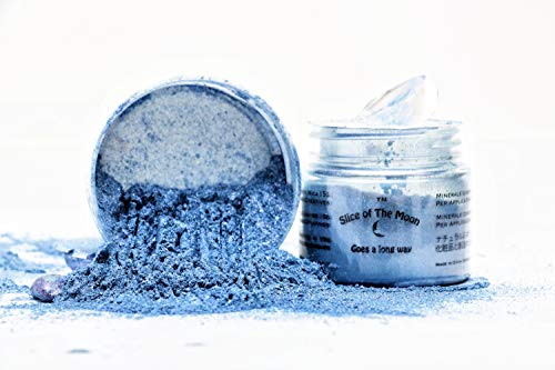 Slice of the Moon: Flashing Blue Mica Powder 1oz, Cosmetic Mica, Soap Making, Candle Making,Resin Dye, Lip Balm, Eye Liner Mica