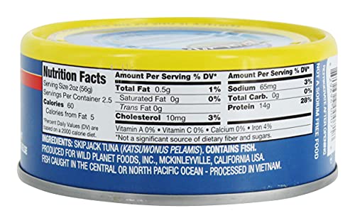WILD PLANET TUNA WILD SKIPJACK LIGHT, 5 OZ