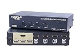 FJGEAR 4 Ports USB 2.0 HDMI KVM Switch Keyboard Mouse Switcher for PC, Windows, MAC