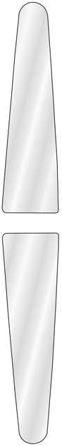 Quattroerre Protective Adhesive Mirror Safe Profiles for Cars Chrome, Set of 2