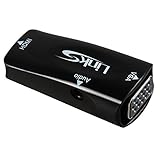 LinkS Active HDMI Female to VGA Female Adapter w 3FT 3.5mm Stereo cable in Black - Supports Audio-Specially for connect HDMI Streaming Media Player to VGA projector