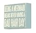 JennyGems Being a Mermaid Means Never Having a Bad Hair Day Wooden Sign, Mermaid Wall Hanging and Table Decor