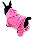 PEGASUS Pet Clothes for Puppy Cat Small Dog Soft Velvet Crown Jumpsuit Coat Hooide Pajamas Tracksuit Pink S