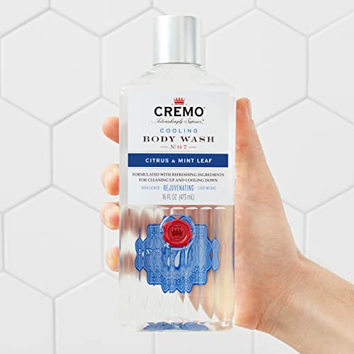 Cremo RichLathering Cooling Citrus and Mint Leaf Body Wash, Crisp
