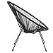 Flash Furniture Valencia Oval Comfort Series Take Ten Black Papasan Lounge Chair