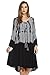 Riviera Sun 21637-BG-1X Dress/Dresses for Women Black/Grey